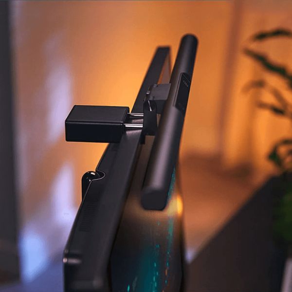 Col de cygne LED pour moniteur Edison ambient noir