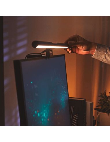 Flexo LED para monitor Edison negro regulable