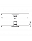 Flexo LED para monitor Edison negro dimensiones