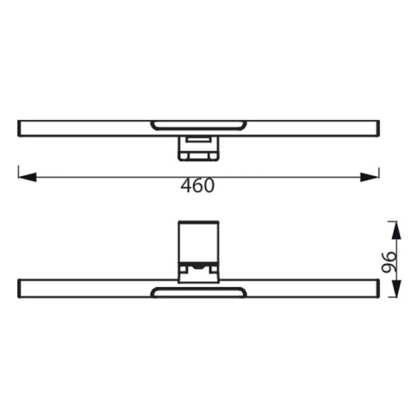Flexo LED para monitor Edison negro dimensiones
