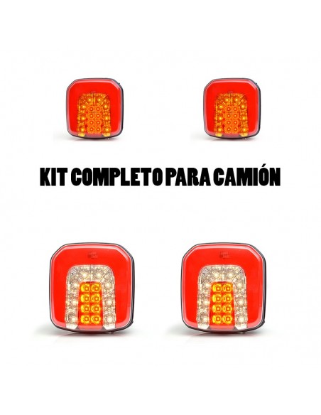 Kit Pilotos Led Cuadrados