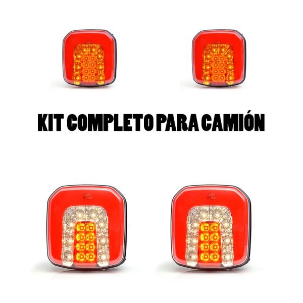 Kit Pilotos Led Cuadrados