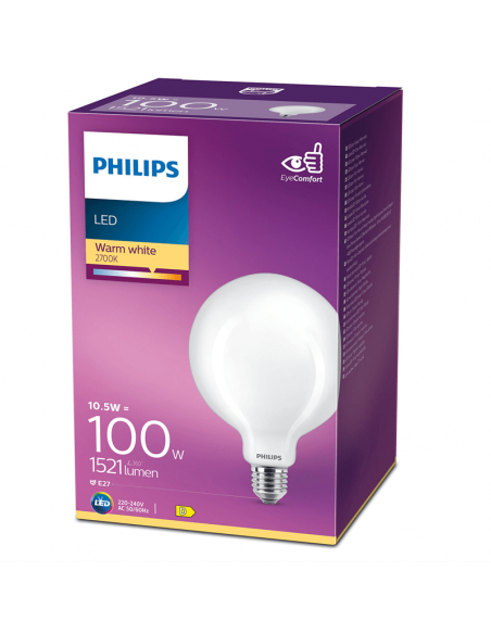 Bombilla E27 LED 10.5W - 100W LEDBulb Classic  8718699665142 Philips | LeonLeds