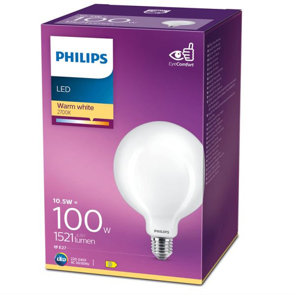Bombilla E27 LED 10.5W - 100W LEDBulb Classic  8718699665142 Philips | LeonLeds