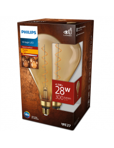 Bombilla LED Globo E27 regulable Gold 6.5W A160 Philips 8719514313828 | LeonLeds