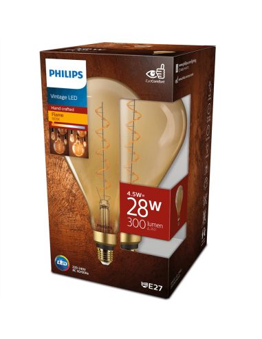 Bombilla LED Globo E27 regulable Gold 6.5W A160 Philips 8719514313828 | LeonLeds