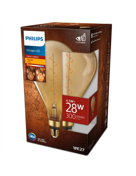 Lâmpada LED Globe E27 regulável Ouro 6.5W A160 Philips 8719514313828 | leonleds