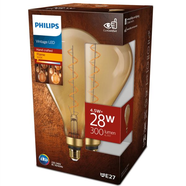 Bombilla LED Globo E27 regulable Gold 6.5W A160 Philips 8719514313828 | LeonLeds