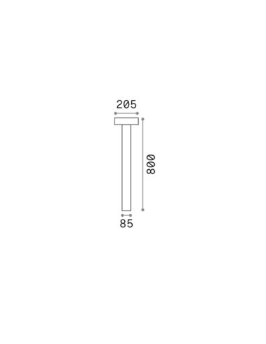 Baliza de pie exterior grande Tesla big medidas