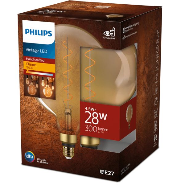 Ampoule LED géante E27 Or 4,5W - 28W G200 Philips | leonleds