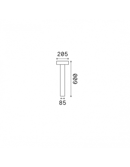 Farol de pé ao ar livre Tesla pequenas medidas G9