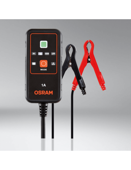 Chargeur et mainteneur de batterie intelligent 6V et 12V 1A BATTERYcharge 901 4062172248563 Osram | leonleds