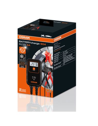 Caja Cargador y Mantenedor inteligente de baterías de 6V y 12V de 4A BATTERYcharge 904 4052899620520 | LeonLeds