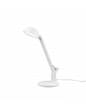 Lampe de table Ava LED blanche avec voyant de charge USB éteint