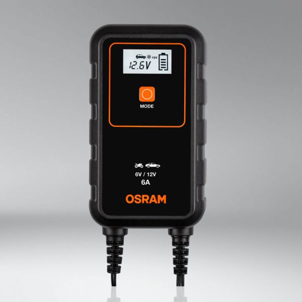 Cargador Inteligente para Moto o Coche 6V y 12V de 6A BATTERYcharge 906 Osram | LeonLeds