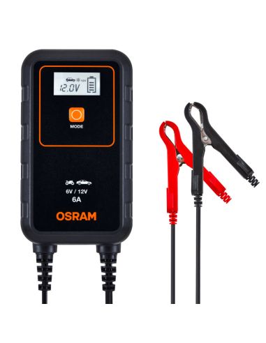 Cargador Inteligente para Moto o Coche 6V y 12V de 6A BATTERYcharge 906 Osram | LeonLeds