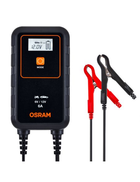 Cargador Inteligente para Moto o Coche 6V y 12V de 6A BATTERYcharge 906 Osram | LeonLeds