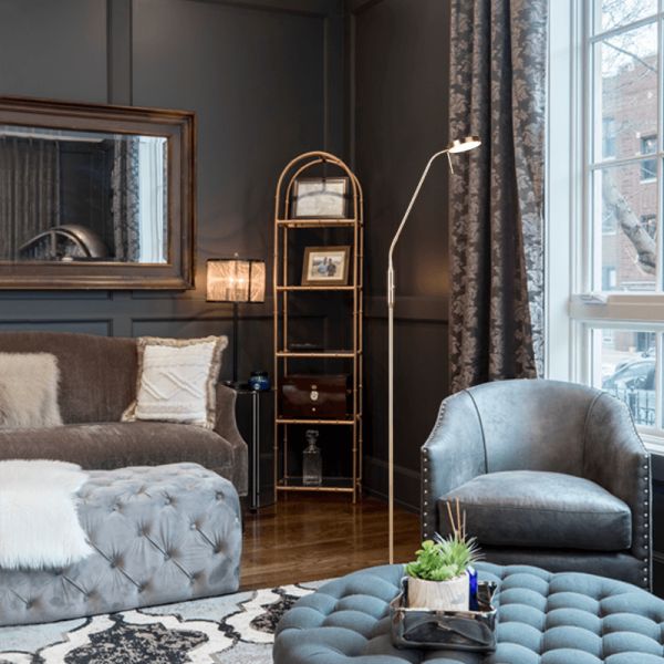 Candeeiro de chão Monza de leitura...