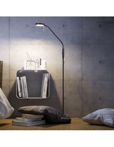 Flexo de pie LED Monza negro flexible ambiente