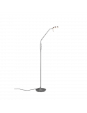 Flexo de pie LED moderno Monza níquel mate