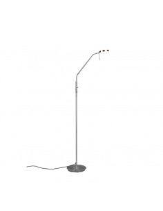 Flexo de pie LED moderno Monza níquel mate