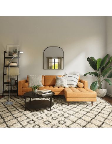 Flexo de pie LED moderno Monza níquel mate ambiente