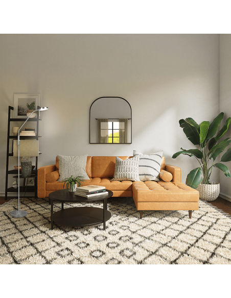 Lampadaire LED moderne Monza ambiant nickel mat