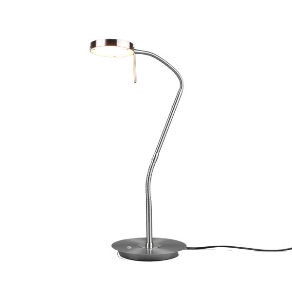 Flexo de mesa LED orientable Monza níquel mate