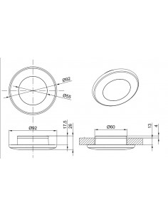 Candeeiro de encastrar para interior Branco Cinzento Dourado FT-046 BS ZL 4000K BRANCO NATURAL Multivoltagem | leonleds 2