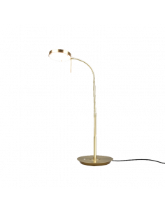 Lámpara de mesa LED de estudio Monza bronce mate