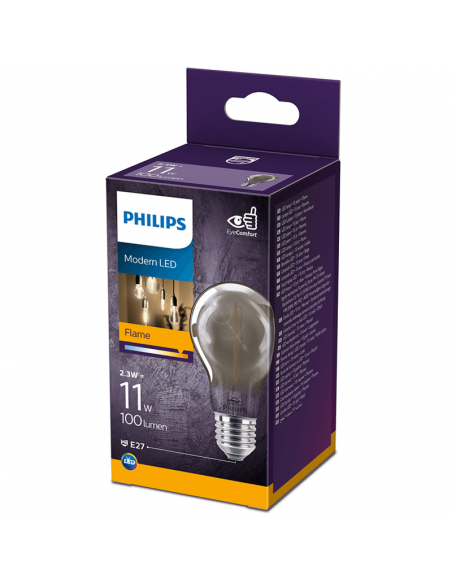 Espelho Lâmpada LED A60 Smoky E27 2.3W - 11W 1.800K 8718699759636 Philips | leonleds
