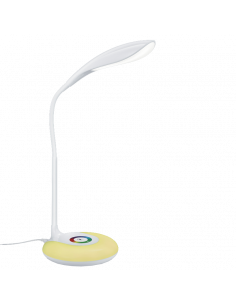 Flexo de mesa LED Krait blanco con luz regulable RGB