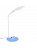 Flexo de mesa LED Krait blanco con luz regulable RGB multicor