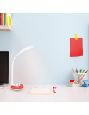 Flexo de mesa LED Krait blanco con luz regulable RGB ambiente