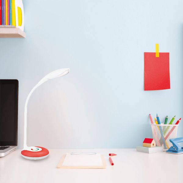 Flexo de mesa LED Krait blanco con luz regulable RGB ambiente
