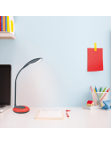 Flexo LED de mesa Krait negro con base multicolor RGB ambiente