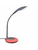 Flexo LED de mesa Krait antracita con base multicolor RGB
