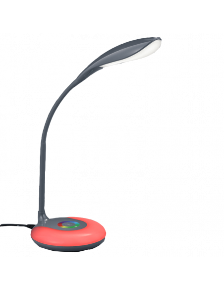 Flexo LED de mesa Krait antracita con base multicolor RGB
