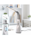 Candeeiro de mesa ajustável Vento LED com ventilador de ar ambiente