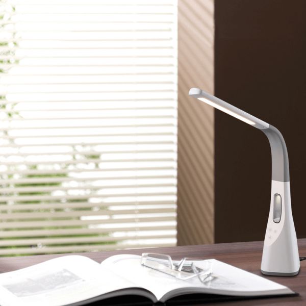 Candeeiro de mesa LED ajustável Vento com ventoinha ambiente