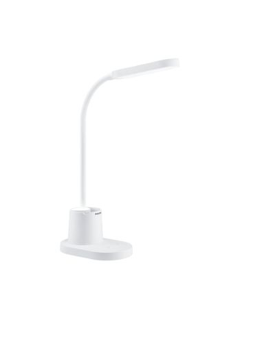 Flexo LED bucket blanco con soporte para móvil