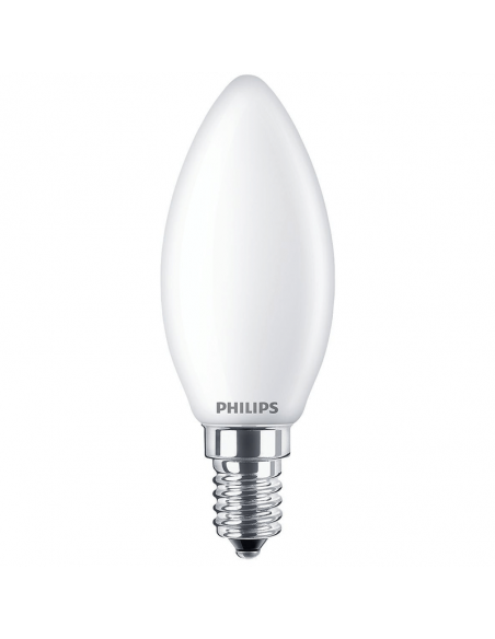 Bombilla LED E14 6.5W - 60W B35 Vela Classic Philips | LeonLeds