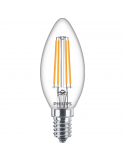 Bombilla E14 LED 6.5W - 60W Vela Filamentos Philips | LeonLeds