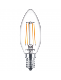 Bombilla E14 LED 4.3W - 40W Vela Filamentos 8718699763077 8718699762179 Philips | LeonLeds
