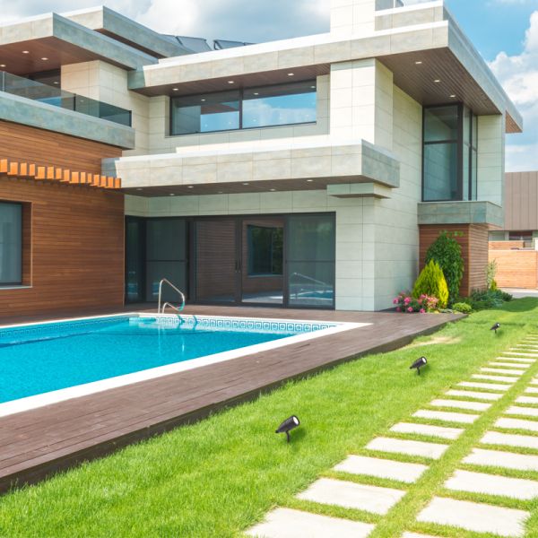 Proyector exterior de aluminio Inside 1xG9 antracita ambiente