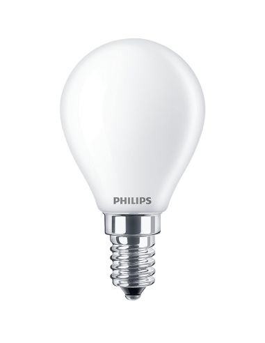 Bombilla LED E14 2,2W P45 Philips Esférica Mate 8718699763411 | LeonLeds