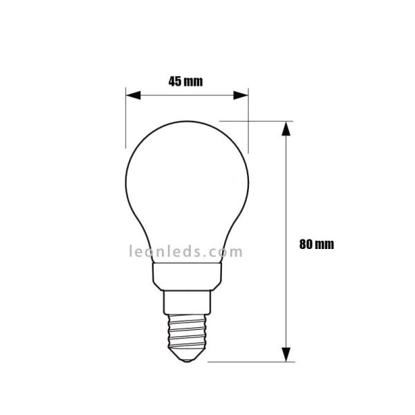Lâmpada LED esférica fosca clássica Philips | Philips P45 Lâmpada LED esférica mate | Leon Iluminação LED