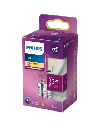 Bombilla LED esférica de filamento 2,2W - 25W P45 8718699763411 Philips | LeonLeds
