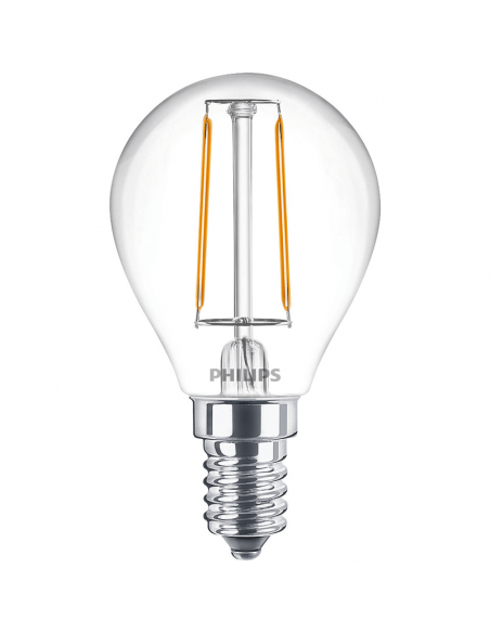 Bombilla LED esférica de filamento 2,2W - 25W P45 Philips | LeonLeds