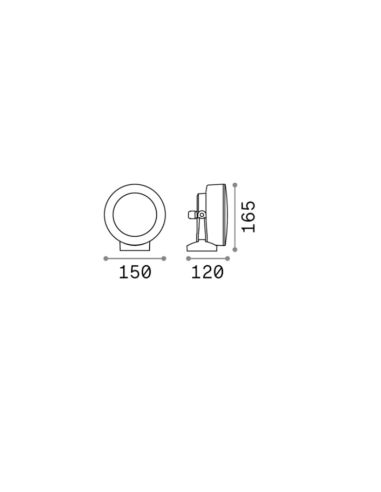 Aplique exterior articulable Tommy IP66 medidas